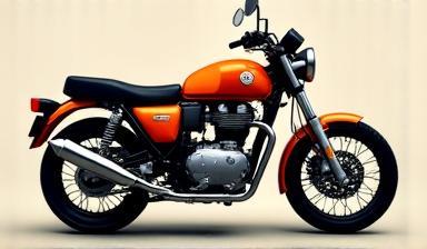 Royal Enfield Interceptor 650 oranje