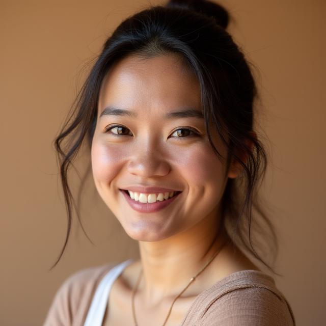 Headshot of Sari Hartono, a prenatal yoga expert